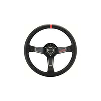 Sparco L575 Universal Steering Wheel - Black Leather - Diameter 350 mm