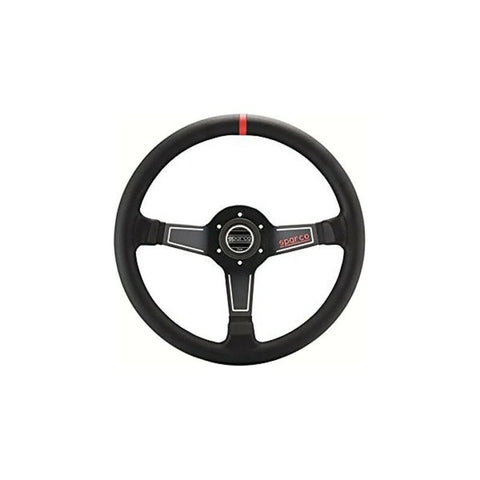 Sparco L575 Universal Steering Wheel - Black Leather - Diameter 350 mm