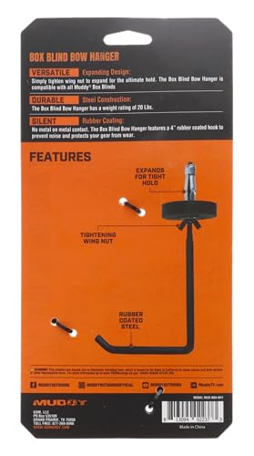 Black Muddy Box Blind Bow Hanger, One Size