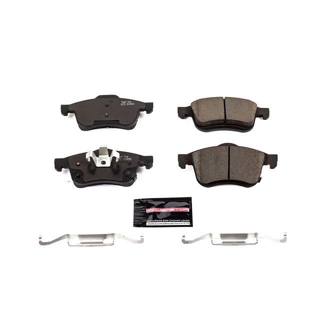 Power Stop Z23-1721 Z23 Evolution Sport Carbon Fiber Infused Ceramic Brake Pads with Hardware For Fiat 500L 2014-2020 [Vehicle Specific]