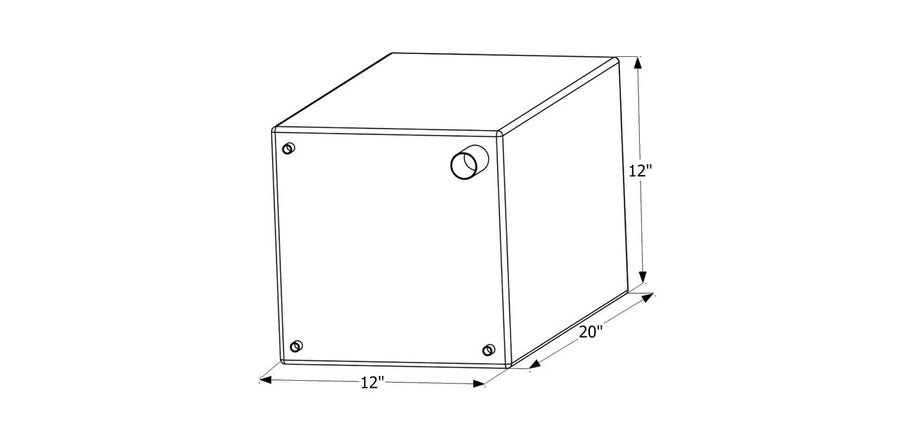 Fresh Water ICON 12470 Tank with 3/8" FTP and 1-1/4" Filter WT2470-12 Gallon, 20" x 12" x 12"