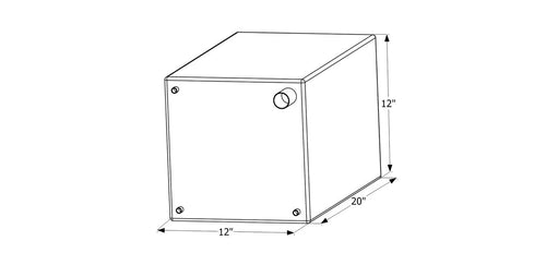 Fresh Water ICON 12470 Tank with 3/8" FTP and 1-1/4" Filter WT2470-12 Gallon, 20" x 12" x 12"