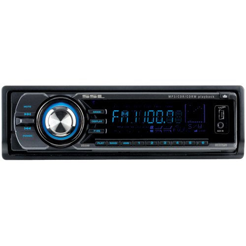 4 X 60-Watt SOUNDSTORM US599 CD/MP3/USB/SECURE Digital Card Receiver With Drop Down Detachable Face