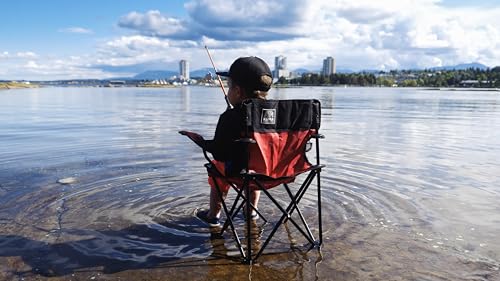 Kuma Cub Junior Outdoor Gear Chair, Red/Black, 435-KM-CUCH-RB
