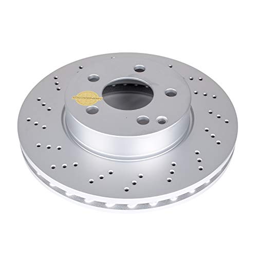 Power Stop EBR1626EVC High Carbon Evolution GEOMET Caoted Front Brake Rotor For Mercedes-Benz C250 2012-2016, Mercedes-Benz C300 2008-2012 [Model Specific]