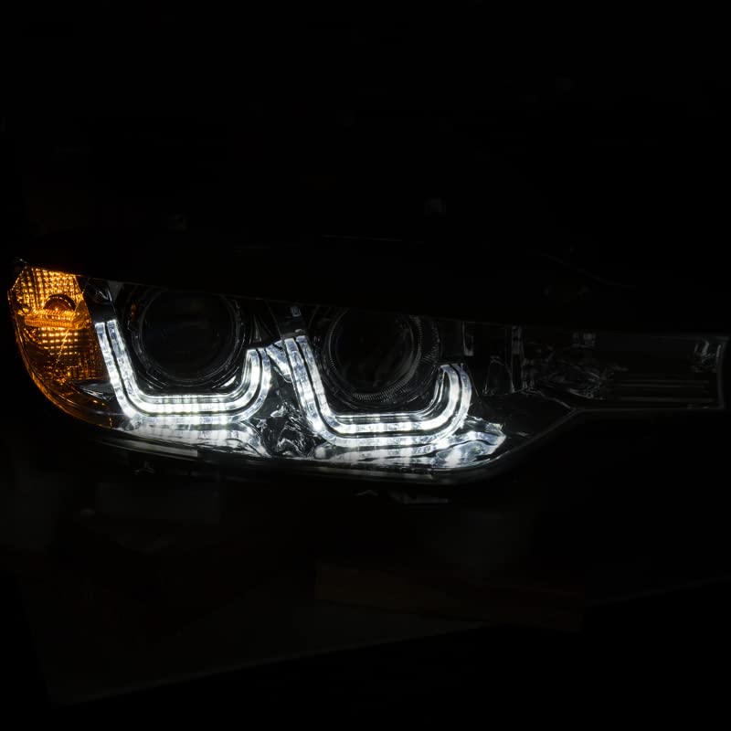 Projector Headlight Set ANZO USA w/U-Bar Halo-Chrome 121507