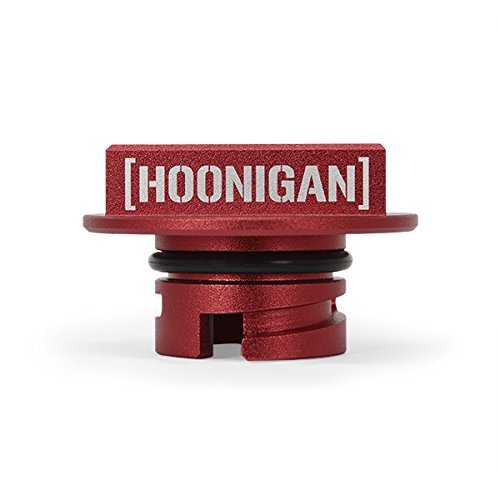 Mishimoto Hoonigan MMOFC-MUS4-15HRD Oil Filler Cap Fits Ford Mustang EcoBoost/Focus ST 2013+ Red