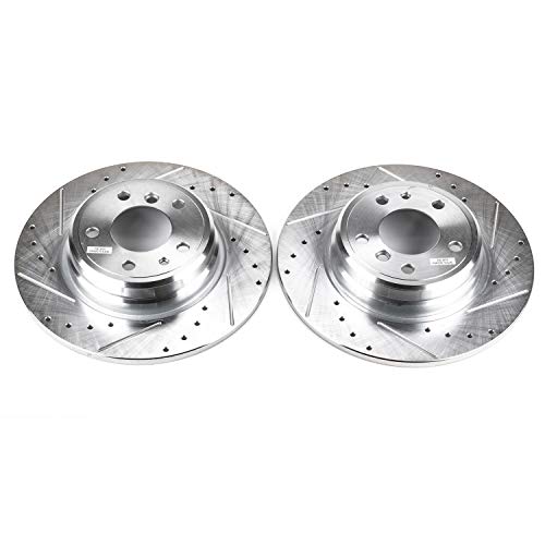 Power Stop Rear EBR422XPR Drilled & Slotted Rotor Pair For BMW 7, BMW 740i, BMW 740iL, BMW 840Ci, BMW 850CSi, BMW 850Ci, BMW 850i [Model Specific]