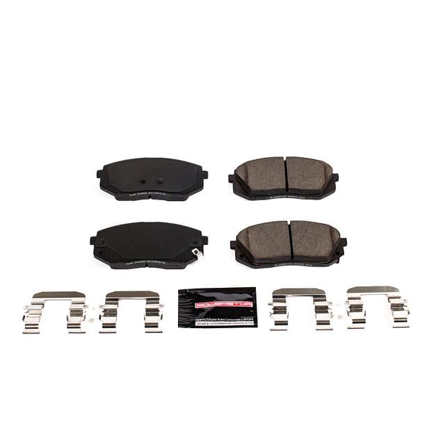 Power Stop Z23-1826 Z23 Sport Carbon Fiber Infused Ceramic Brake Pads with Hardware For Hyundai Elantra, Hyundai Kona Electric, Hyundai Sonata, Kia Niro EV, Kia Optima [Model Specific]
