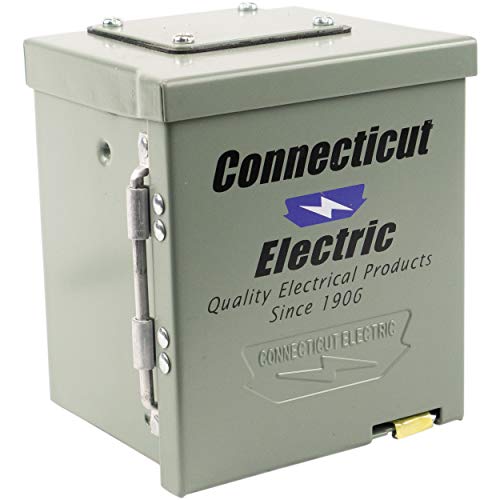 Connecticut Electric CESMPS13HR Ps-13-Hr Connecticut Weatherproof Power Outlet Panel, 120 V, 30 A, Nema Tt-30R, 3R, Grey