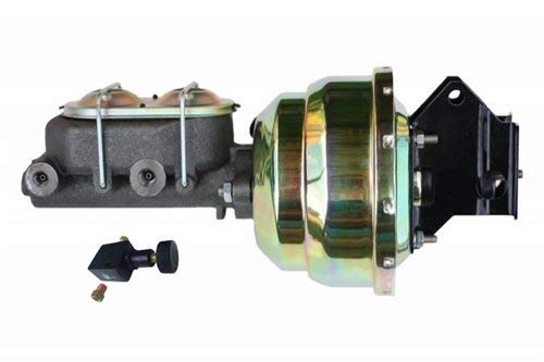 8 Inch LEED BRAKES Dual Power Booster, 1 Inch Bore Master With Adjustable Valve (Zinc)