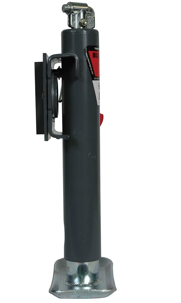 Fulton Weld-On Jack, 10-Inch Travel, Topwind, Weld-On Bend Swivel Bracket, 5000-Pound Lift Capacity with Base