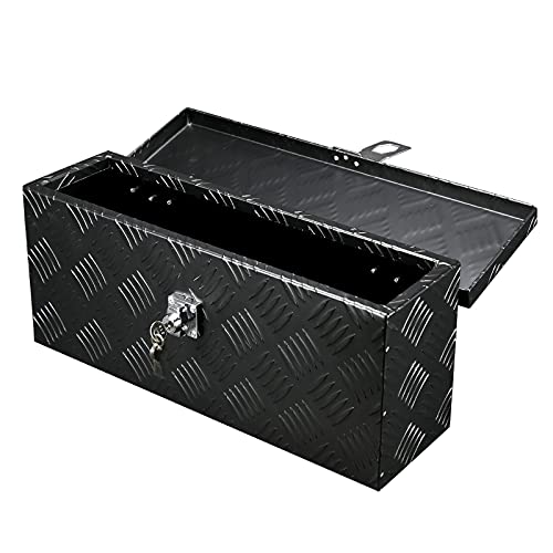 20" Heavy Duty Black Aluminum Tool Box SPEC-D TUNING Truck Pickup Trailer Storage + Lock + Keys