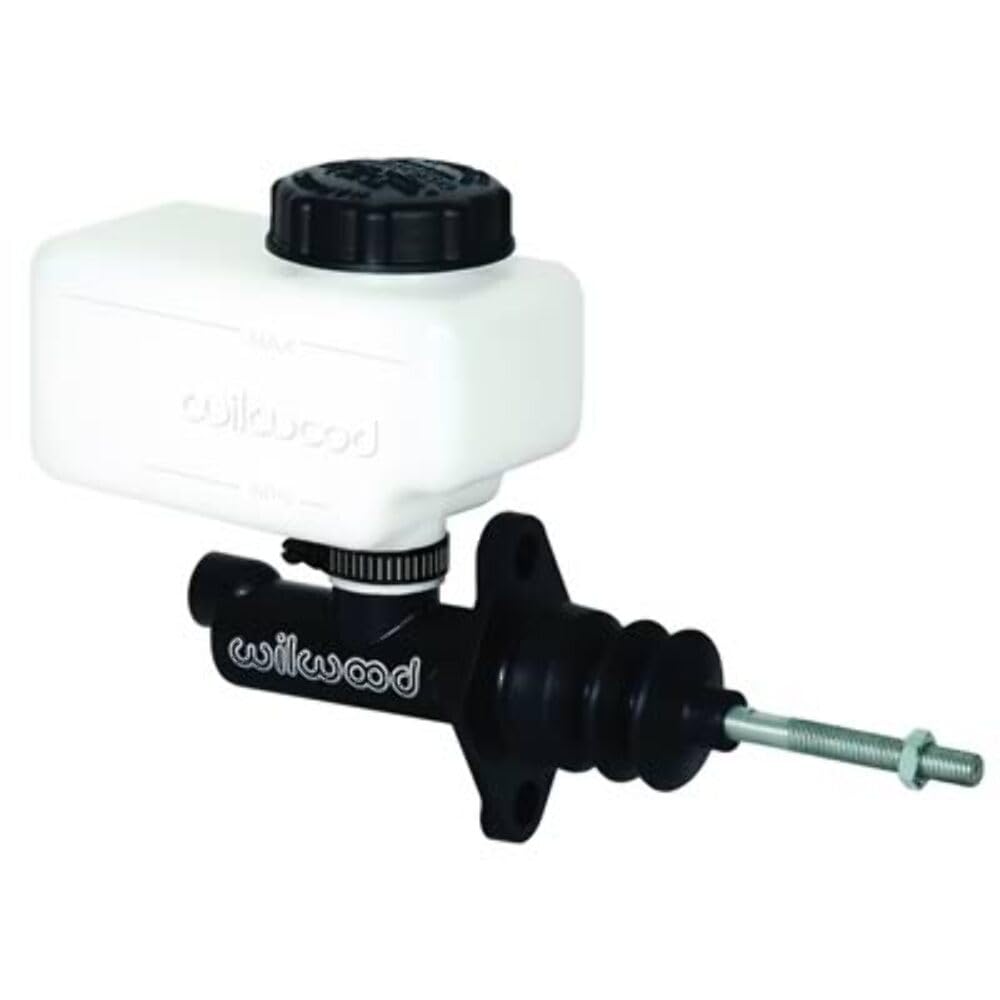 Compact Wilwood Master Cylinder, 7/8 in Bore, 1.120 in Stroke, Direct or Remote Reservoir, Aluminum, Black Paint, Kit