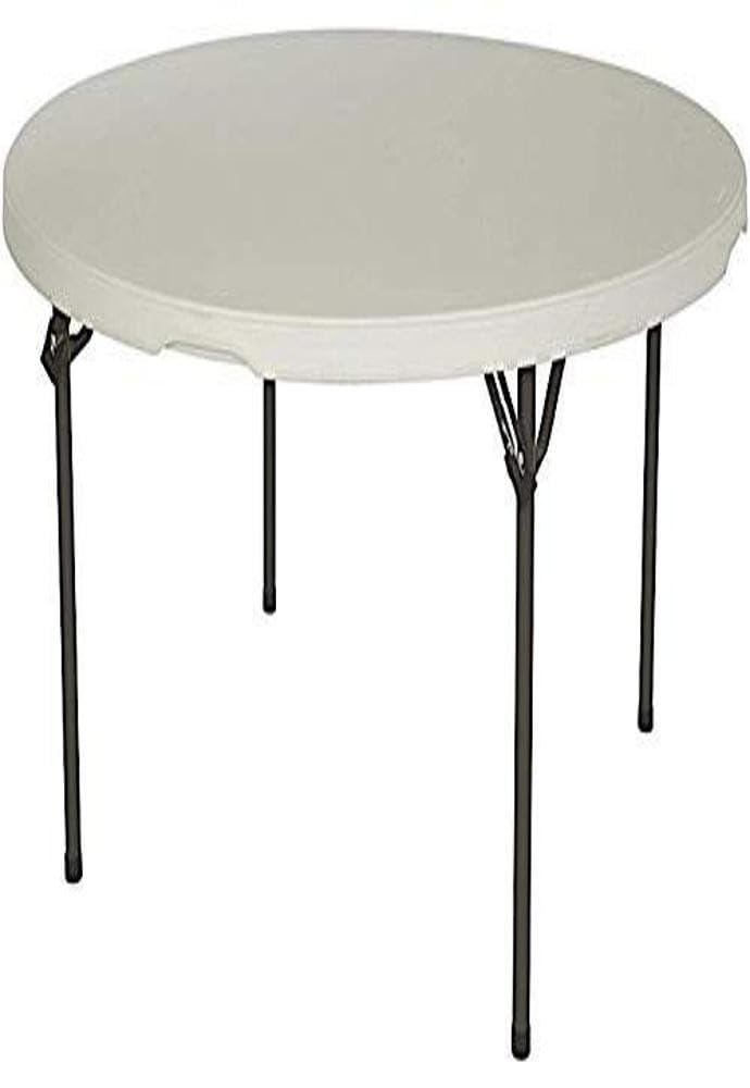 60-Inch Round Almond Commercial Folding Table LIFETIME