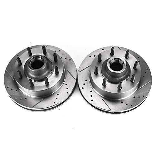 Power Stop Front AR8573XPR Drilled & Slotted Rotor Pair For Ford Excursion 2000-2002, Ford F-250 Super Duty 1999-2002, Ford F-350 Super Duty 1999-2002 [Model Specific]