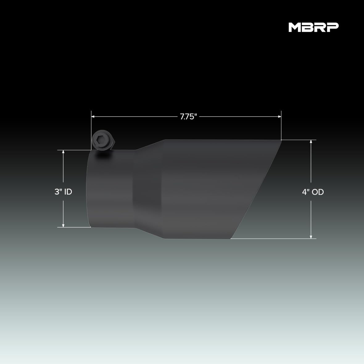 Black MBRP 8" Universal Exhaust Tip T5122BLK