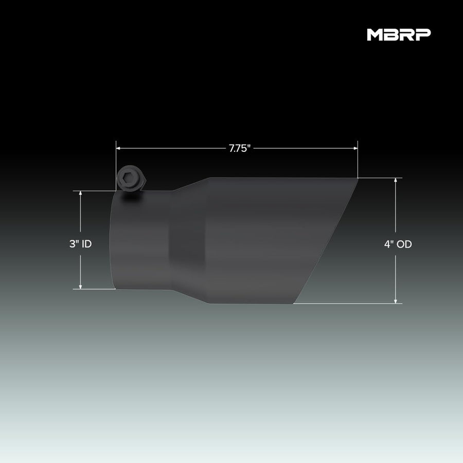 Black MBRP 8" Universal Exhaust Tip T5122BLK