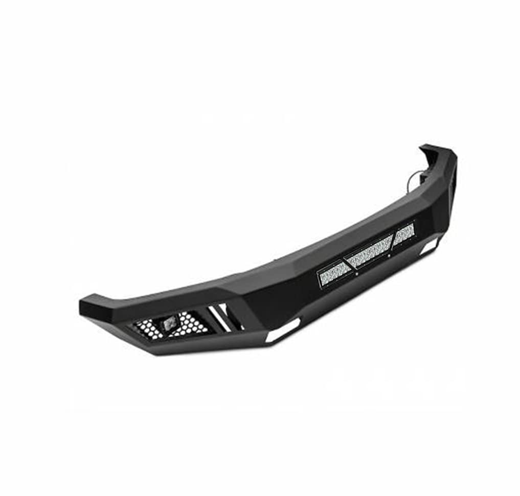 Heavy Duty Black Horse Armour Front Bumper Matte Black Includes 1 20in LED Light Bar, 2 Sets of 4in Cube Lights Compatible with 2017-2022 Ford F-250 Super Duty|2017-2022 Ford F-350 Super Duty