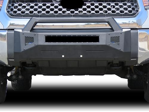 Armour III Black Horse Light Duty Front Bumper Textured Black Compatible with 2014-2021 Toyota Tundra(Excl. TRD Pro with TSS-P)-AR3LD63NL