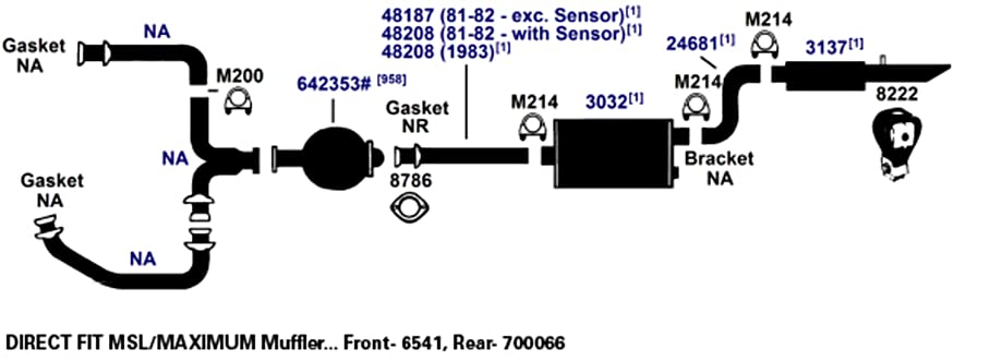 Exhaust Muffler AP Exhaust Products 6541