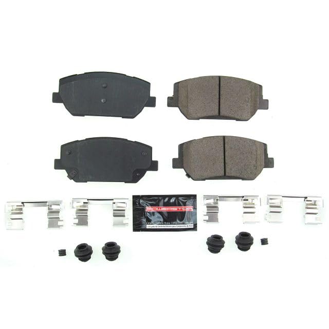 Power Stop Z23-2198 Z23 Evolution Sport Carbon Fiber Infused Ceramic Brake Pads with Hardware For Hyundai Santa Fe 2019-2020 [Model Specific]