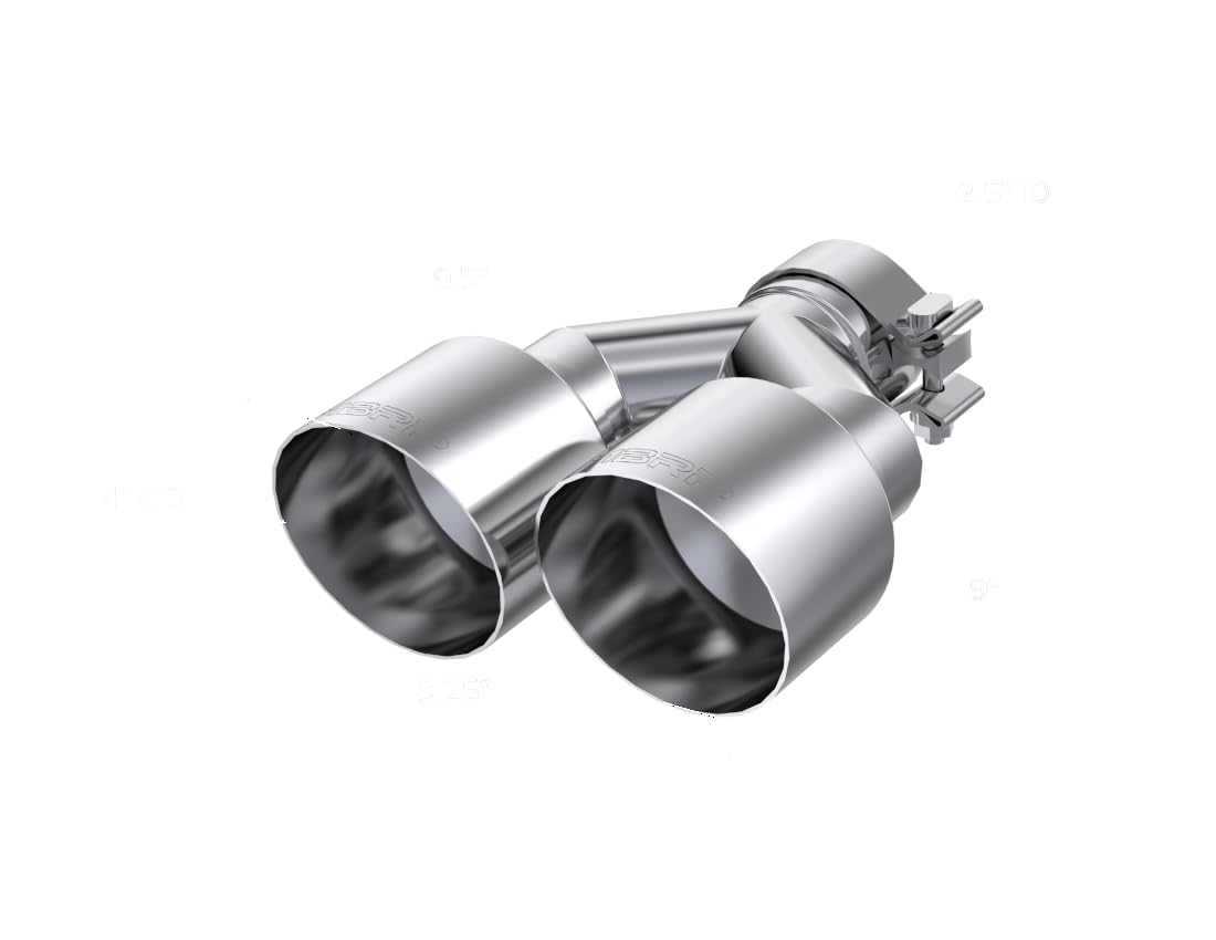 MBRP Dual Tip T304 SS 4in OD/2.5in Inlet
