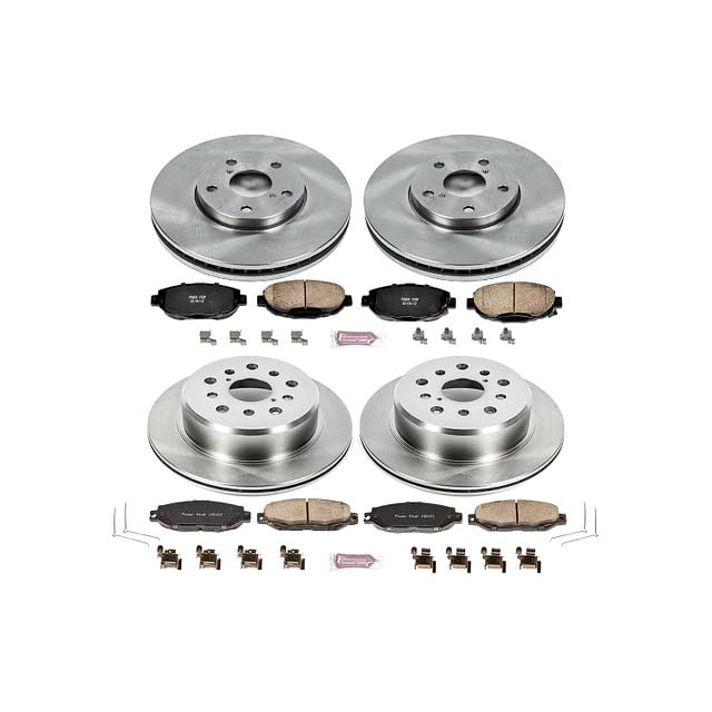 Power Stop Autospecialty KOE1074 Front and Rear Replacement Brake Kit-OE Brake Rotors & Ceramic Brake Pads For Lexus SC300 1999-2000, Lexus SC400 1992-2000 [Model Specific]