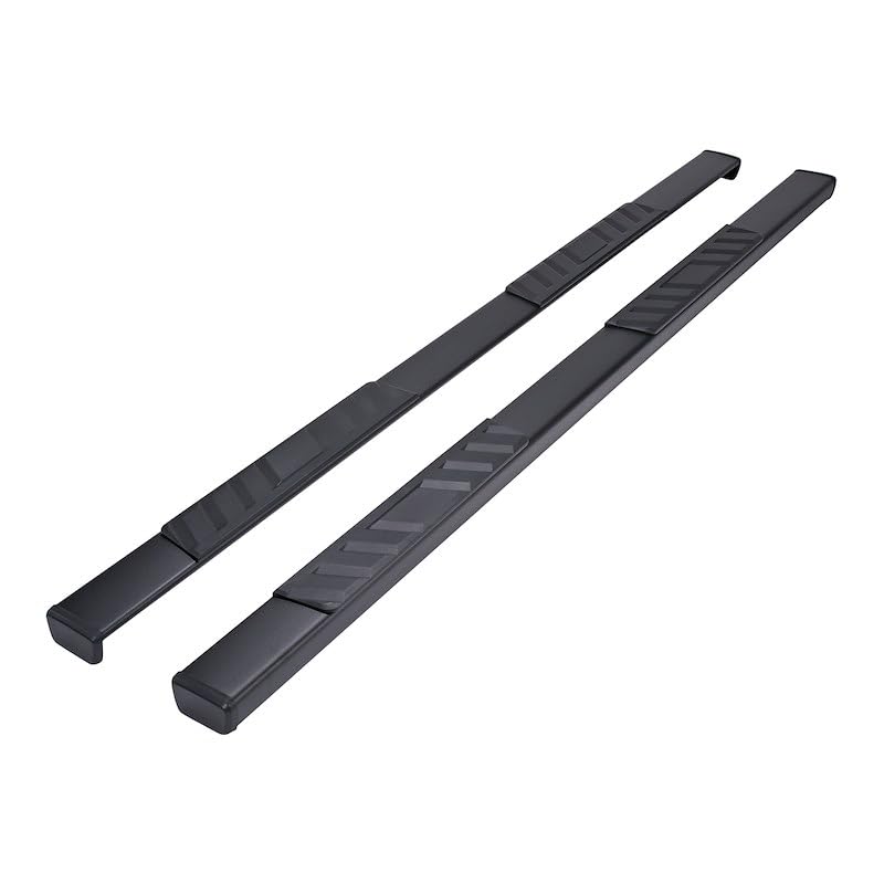 Trailfx Step Bars 4 Inch Trapezoid Fits 2007-2018 Chevrolet Silverado 1500 with Step Pads Black Matte Powder-Coated Steel Rocker Panel Mount Slip-Resistant Set of 2 TrailFX A4001B