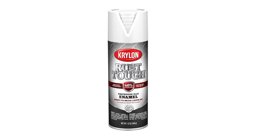 Krylon 'Rust Tough' Flat White Rust Preventive Enamel - 12 oz. Aerosol K09219007