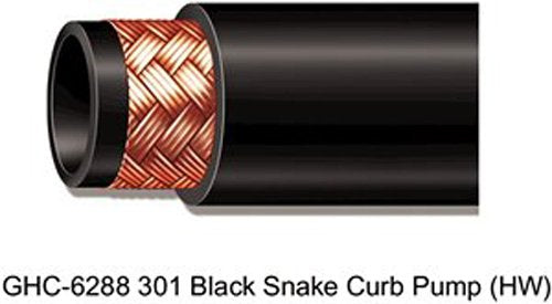 Gates Type C 36240001 Nitrile Fuel-Master Black Snake Curb Pump Hardwall Petroleum Transfer Hose, 150 Maximum Pressure, 500' Length, 625" ID