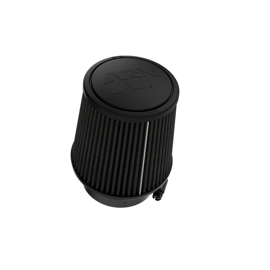K&N Lifetime Universal Clamp-On Dryflow Air Filter: Washable, Oil-Free, Dry Synthetic: Flange Diameter: 4 In, Filter Height: 6 In, Flange Length: 1.75 In, Type: Dry Synthetic, RC-3113HBK