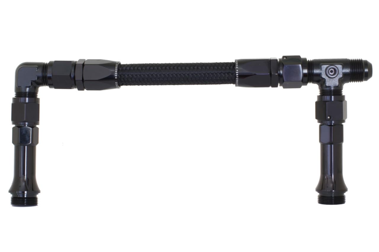 Performance Red Horse 5160-06-2-06 X 7/8-20 Dual Inlet To Fit Holley -4160 (Center To Center 8.8) -Black