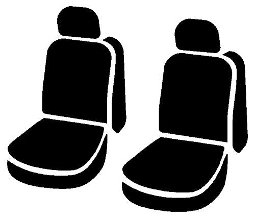 Gray FIA SL67-67 Custom Fit Front Seat Cover Bucket Seats - Leatherette (Black w/Gray Center Panel)
