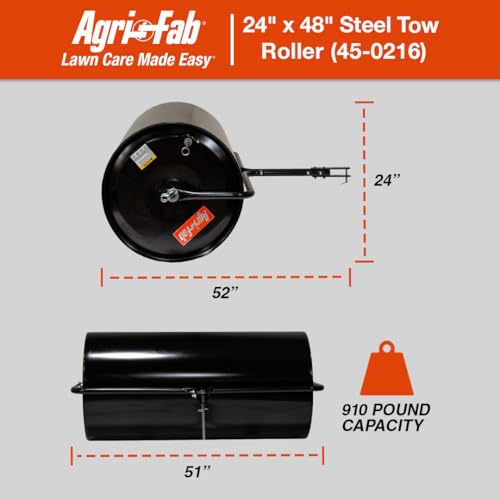 Steel Agri-Fab Lawn Roller 24" x 48" Black 45-0216C