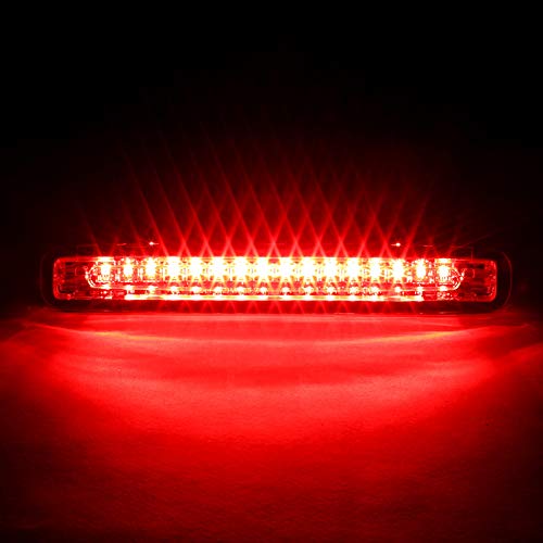 Spec-D Tuning Clear Lens Chrome Housing 3Rd Brake Lamp LED Compatible with 2005-2009 Ford Mustang Left + Right Pair Assembly