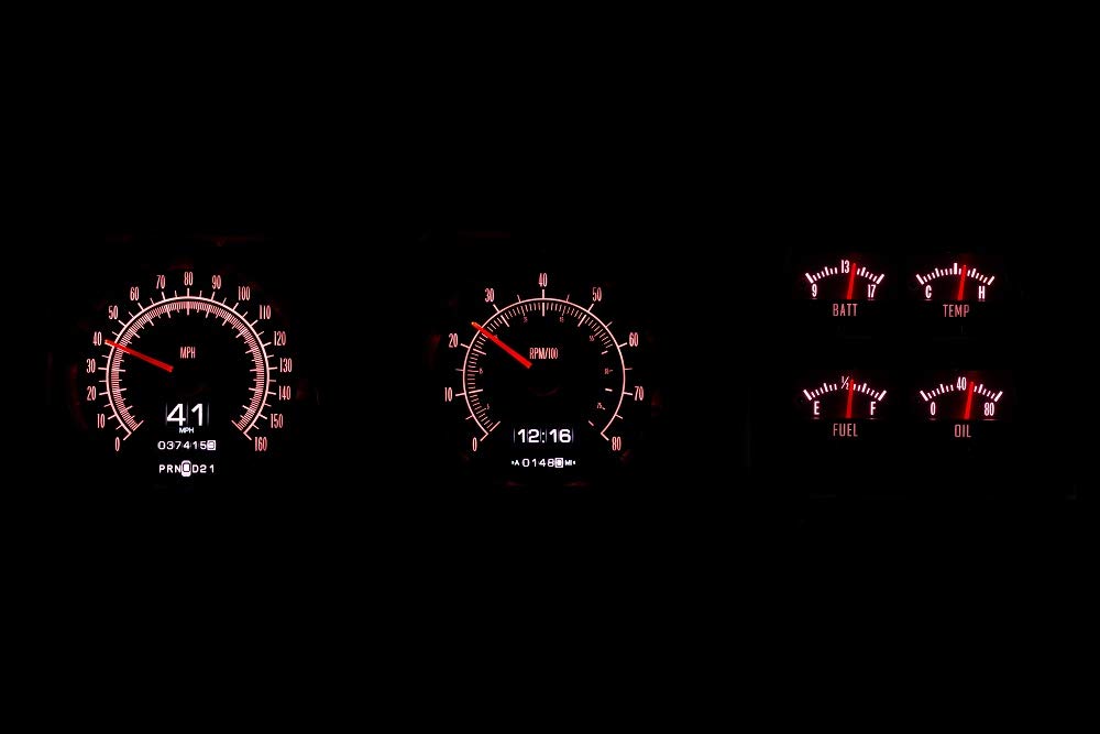 Dakota Digital Retrotech Gauge Instrument System RTX-69C-CAC-X Compatible with 1969 Camaro with Console Gauges