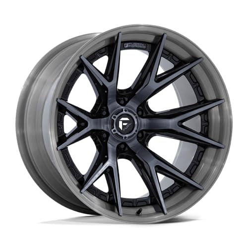 FUEL OFF-ROAD 20X10 FC402 CATALYST 6X5.5 4.79-18mm GLOSS BLACK WITH BRUSHED GRAY TINT FACE & LIP - FC402BT20106818N