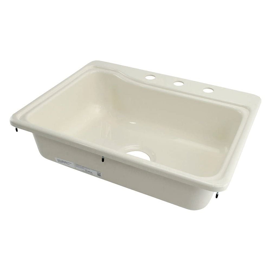 344156 Lippert: 13" X 15" Lavatory Sink; 3 Faucet Holes - Parchment