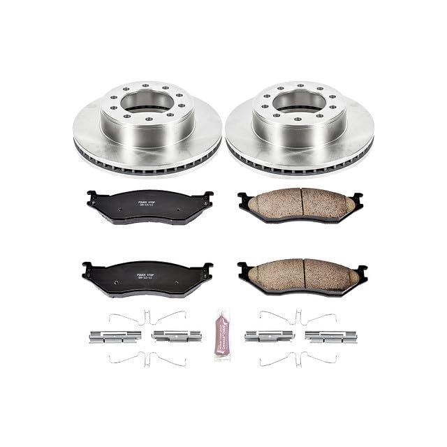 Brake Kit PowerStop For F-450 Super Duty 2005-2016, F-550 Super Duty 2005-2016 [Model Specific] - Autospecialty Front OE Disc Rotors & Ceramic Brake Pads Replacement, KOE5964