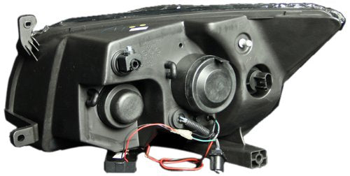 Black Clear AnzoUSA Projector Halo Headlight for Dodge Caliber - (Sold in Pairs)