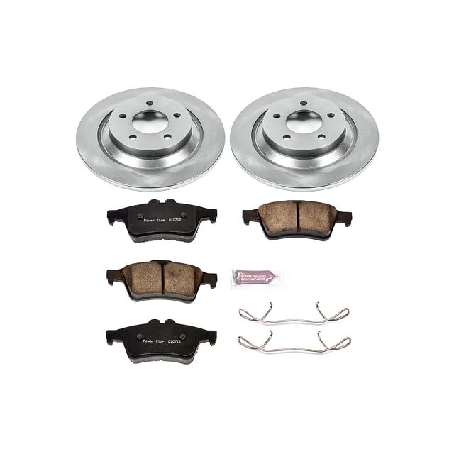Power Stop Autospecialty KOE5842 Rear Replacement Brake Kit-OE Brake Rotors & Ceramic Brake Pads For Mazda 5 2008-2010, Mazda 5 2012-2015 [Model Specific]