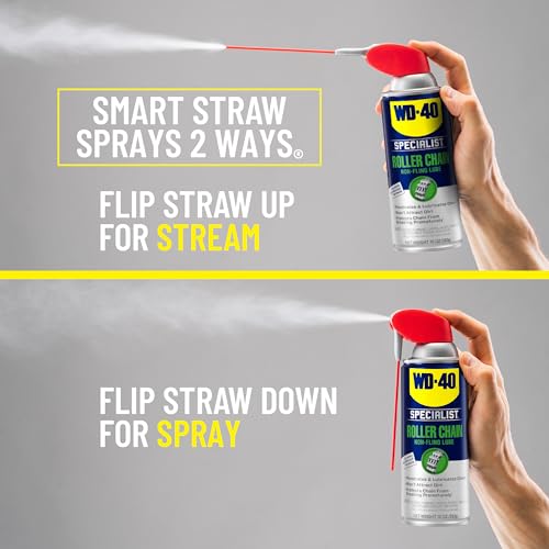 WD-40 Non-Fling Specialist Roller Chain Lubricant, 10 OZ [6-Pack]