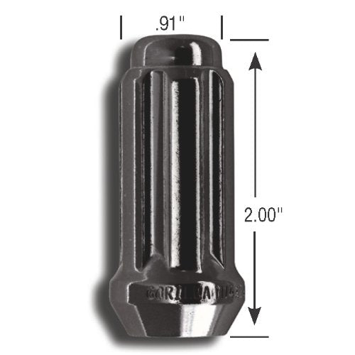 Black Chrome Gorilla Automotive 26148BC 14mm x 1.5 Duplex Acorn Lug Nut