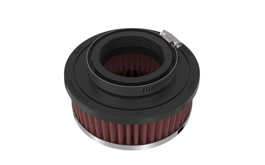 High-Flow K&N Original Lifetime Universal Clamp-On Air Filter: High Performance, Premium, Washable: Flange Diameter: 2.4375 In, Filter Height: 2 In, Flange Length: 0.625 In, Shape: Round, RC-0850