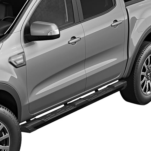 Peak Black Horse Running Boards Compatible with 2019-2025 Ram 1500 Quad Cab-PER276