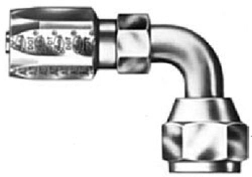 12C5E-12RFJX90 Gates Field Attachable for C5E Hose, Female JIC 37 Flare Swivel, 90 Bent Tube, Steel, 5/8" ID