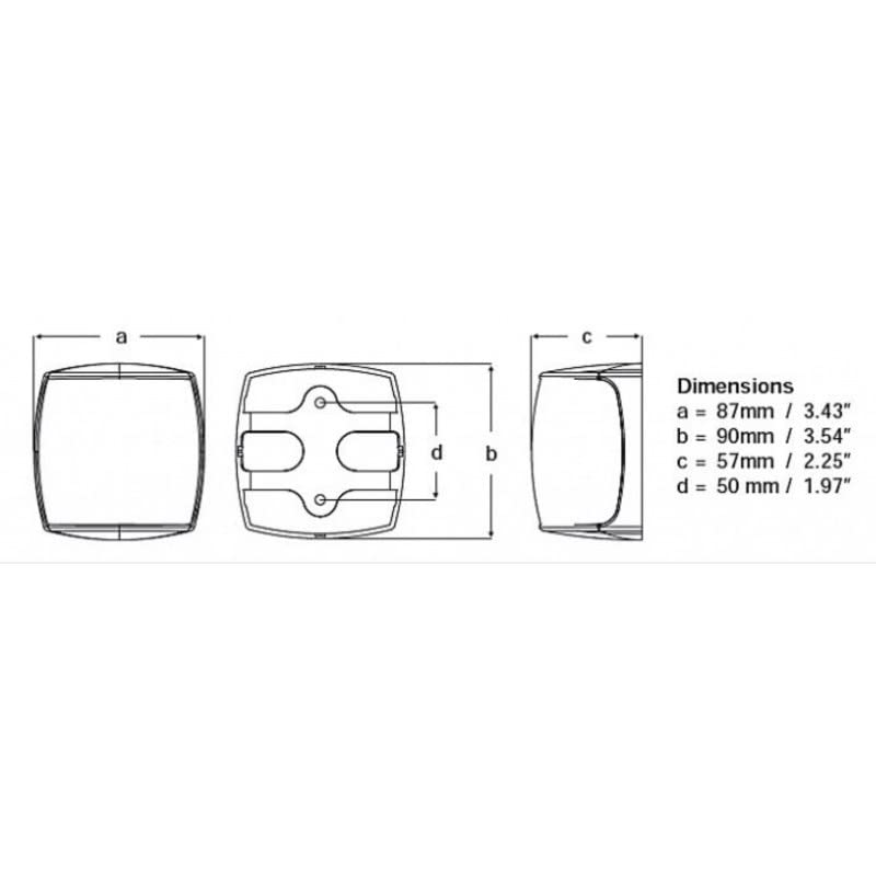 Hella Marine NaviLED PRO Navigation Lamp Masthead - 3nm - Black Housing