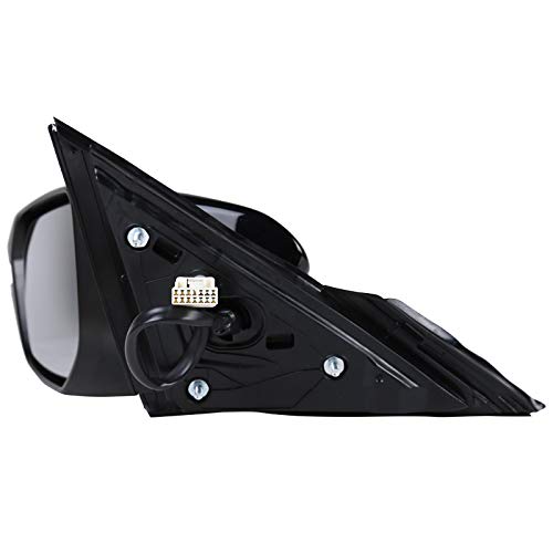 Left Side Mirror- SPEC-D TUNING RMV-CV16HP7-B-MP-L 7 Wires, Power+Lamp+Heated Glossy Black 16-18 Honda Civic