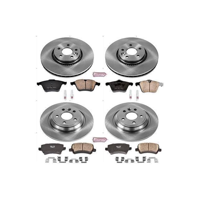 Power Stop KOE4121 Replacement Brake Kit-OE Front and Rear Brake Rotors & Ceramic Pads